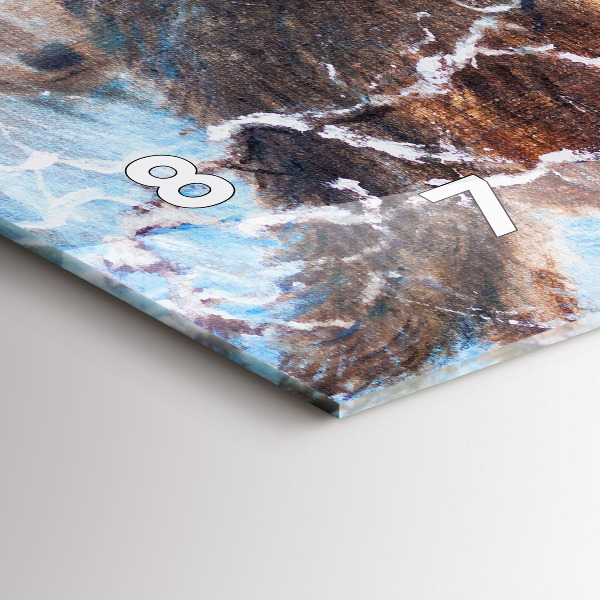 Horizontal wall clock Wolves in the forest