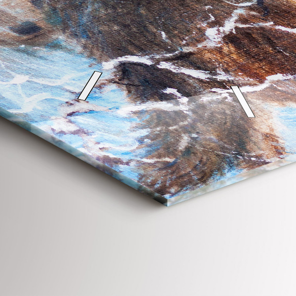 Horizontal wall clock Wolves in the forest