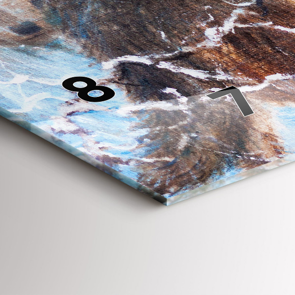 Horizontal wall clock Wolves in the forest