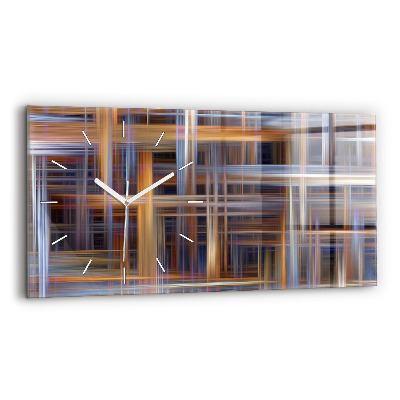 Horizontal wall clock Abstract Geometry
