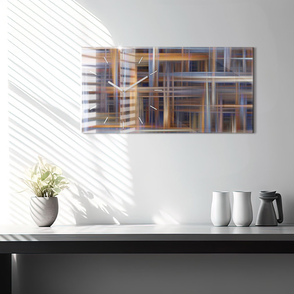 Horizontal wall clock Abstract Geometry