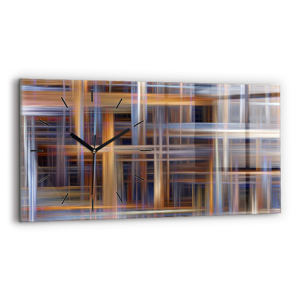 Horizontal wall clock Abstract Geometry