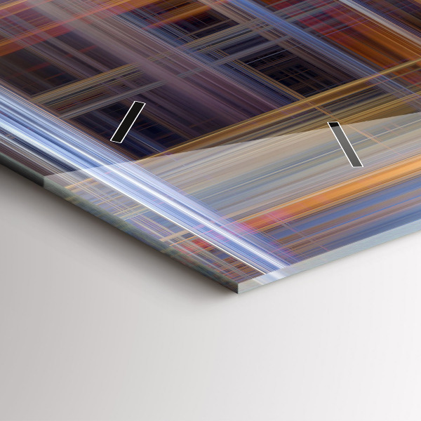 Horizontal wall clock Abstract Geometry