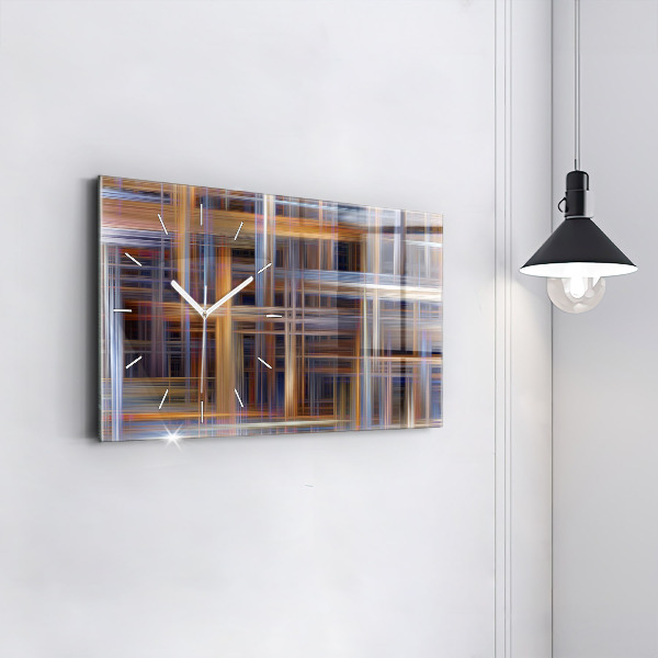 Horizontal wall clock Abstract Geometry