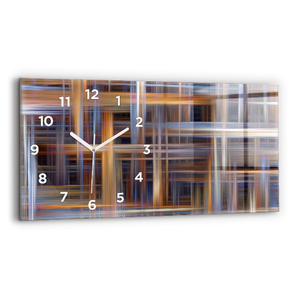 Horizontal wall clock Abstract Geometry