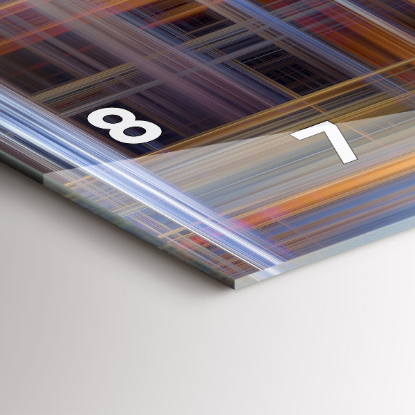 Horizontal wall clock Abstract Geometry