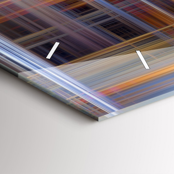 Horizontal wall clock Abstract Geometry