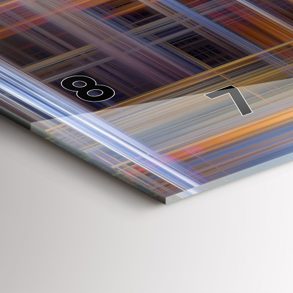 Horizontal wall clock Abstract Geometry