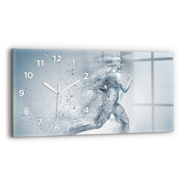 Horizontal wall clock Running man