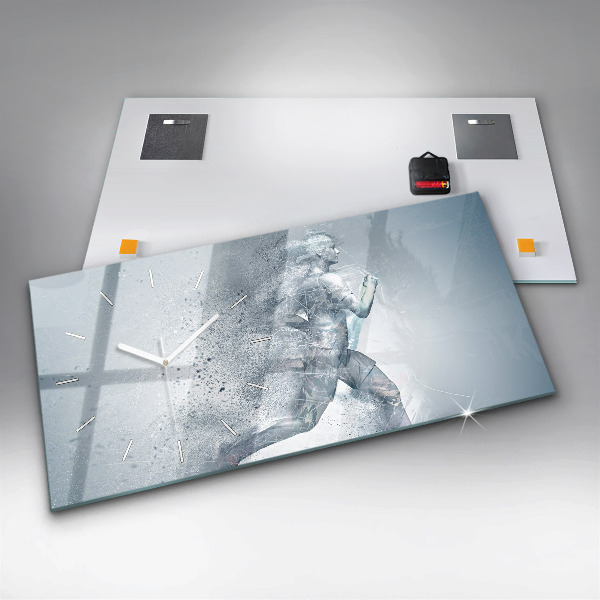 Horizontal wall clock Running man