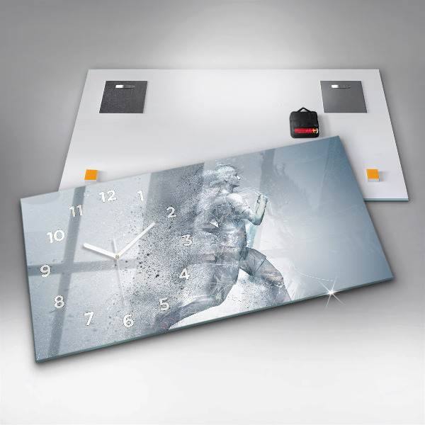 Horizontal wall clock Running man