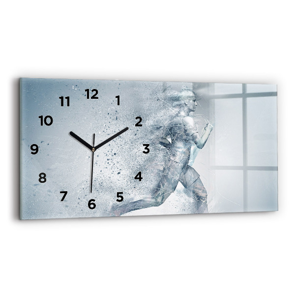 Horizontal wall clock Running man