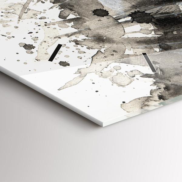 Horizontal wall clock Painted portrait