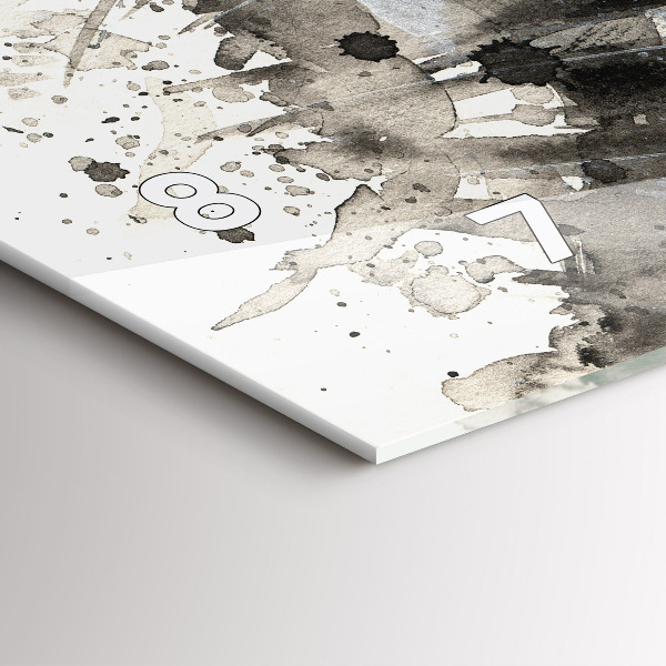 Horizontal wall clock Painted portrait