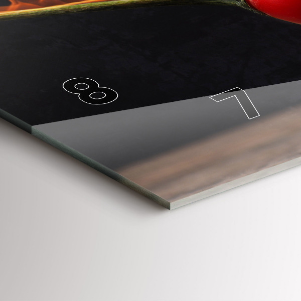 Horizontal wall clock Pepperoni Pepper