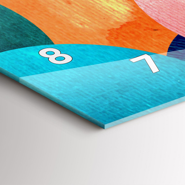 Horizontal wall clock Abstract circles