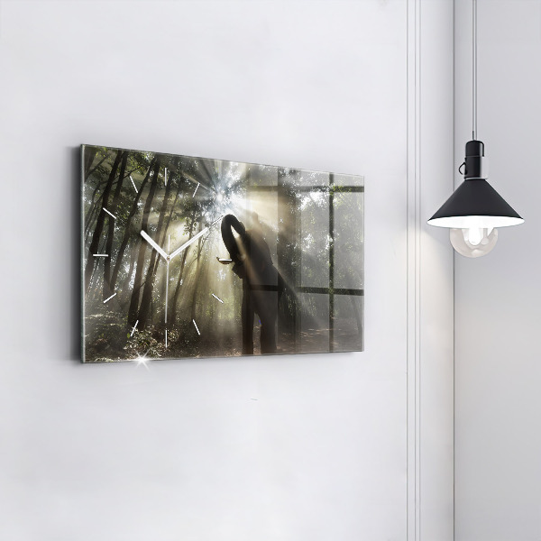 Horizontal wall clock Elephant In The Jungle