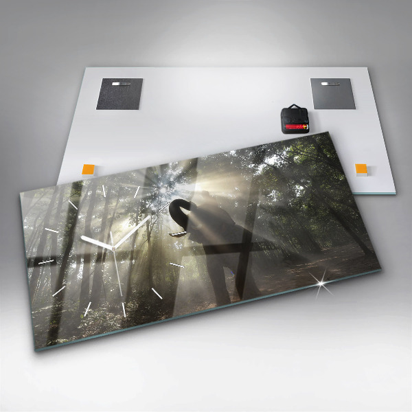 Horizontal wall clock Elephant In The Jungle