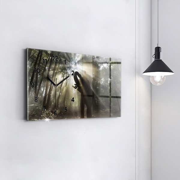 Horizontal wall clock Elephant In The Jungle