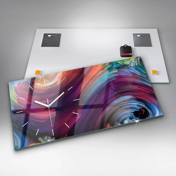 Horizontal wall clock Abstraction hall