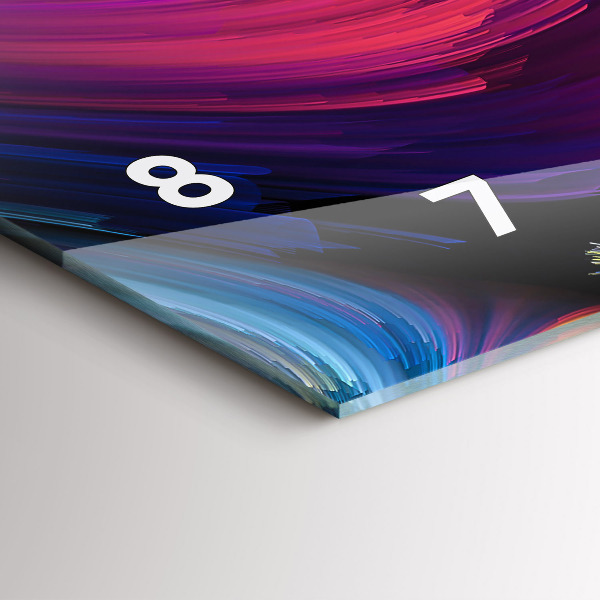 Horizontal wall clock Abstraction hall