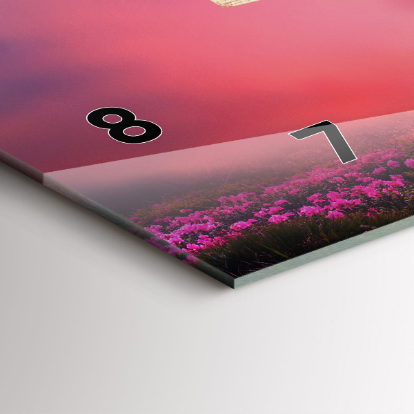 Horizontal wall clock A house for birds