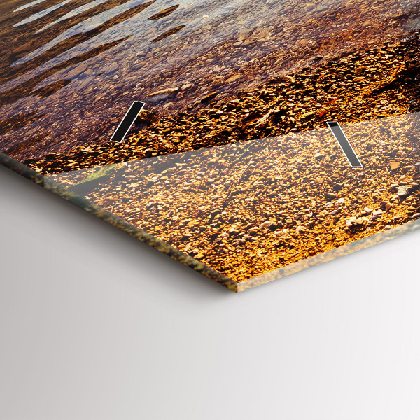 Horizontal wall clock Lake view