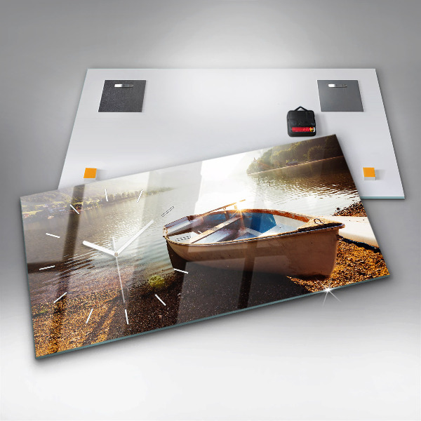 Horizontal wall clock Lake view