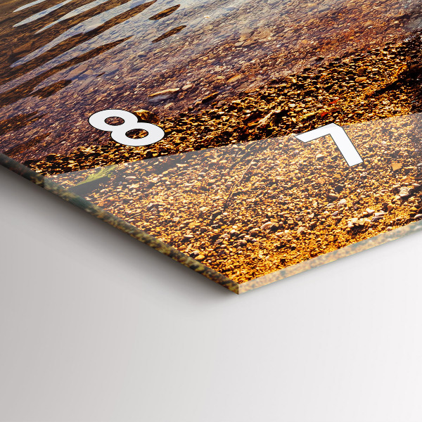 Horizontal wall clock Lake view