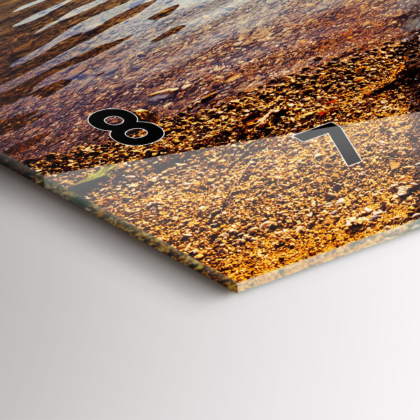 Horizontal wall clock Lake view