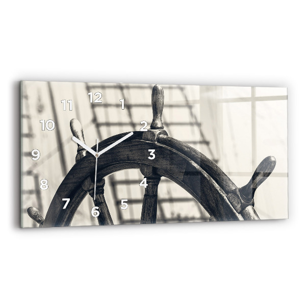 Horizontal wall clock Ancient ship