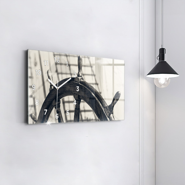 Horizontal wall clock Ancient ship
