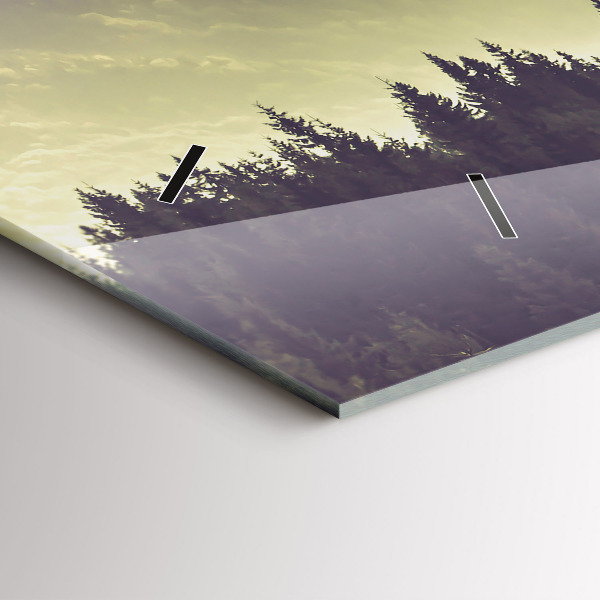 Horizontal wall clock Misty Mountain Slopes