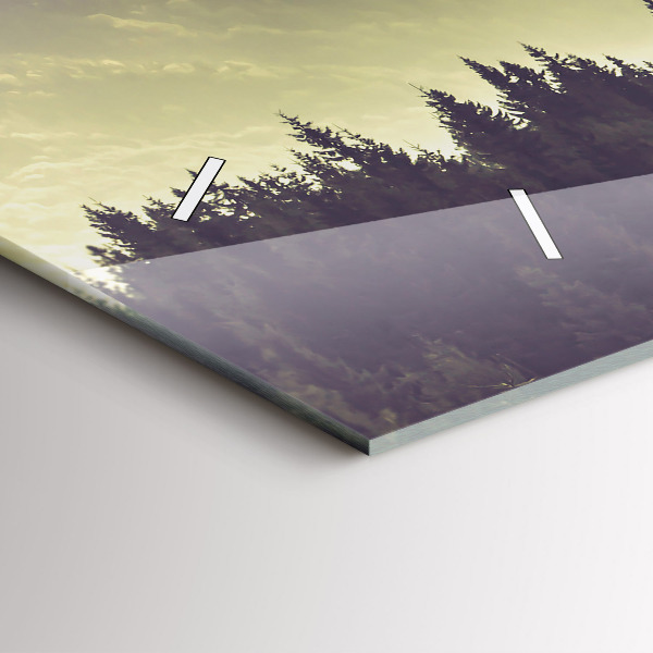 Horizontal wall clock Misty Mountain Slopes