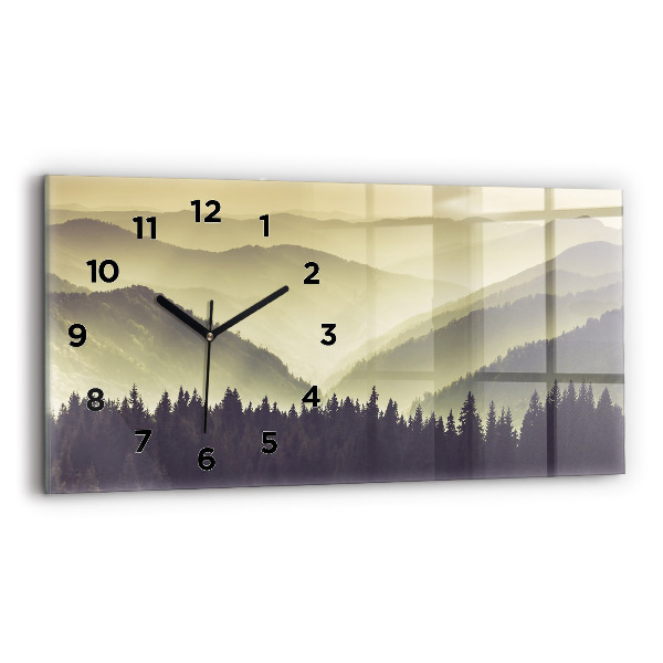 Horizontal wall clock Misty Mountain Slopes