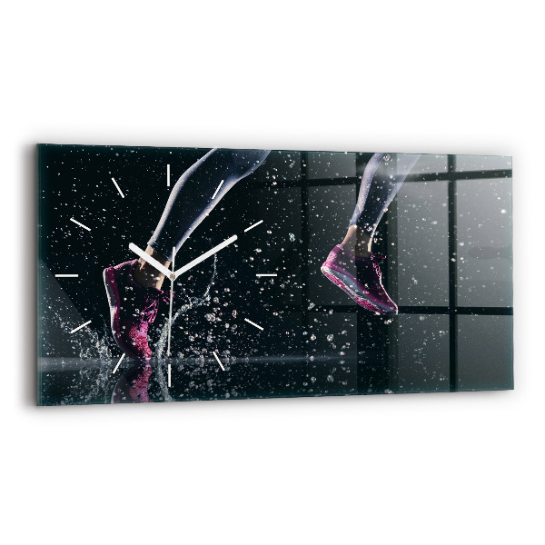 Horizontal wall clock Healthy lifestyle and running