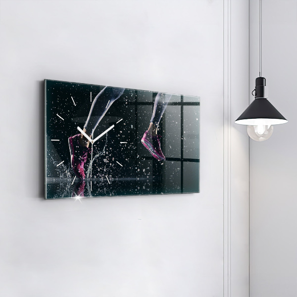 Horizontal wall clock Healthy lifestyle and running