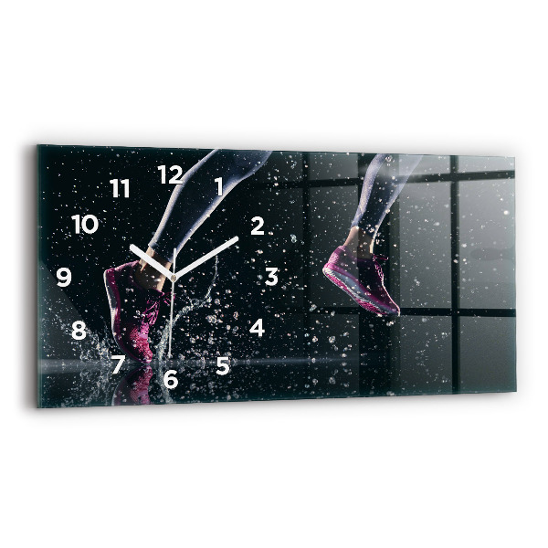 Horizontal wall clock Healthy lifestyle and running