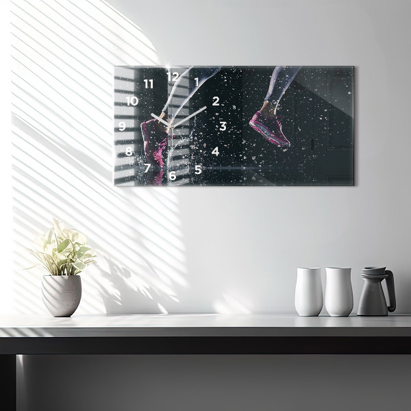 Horizontal wall clock Healthy lifestyle and running