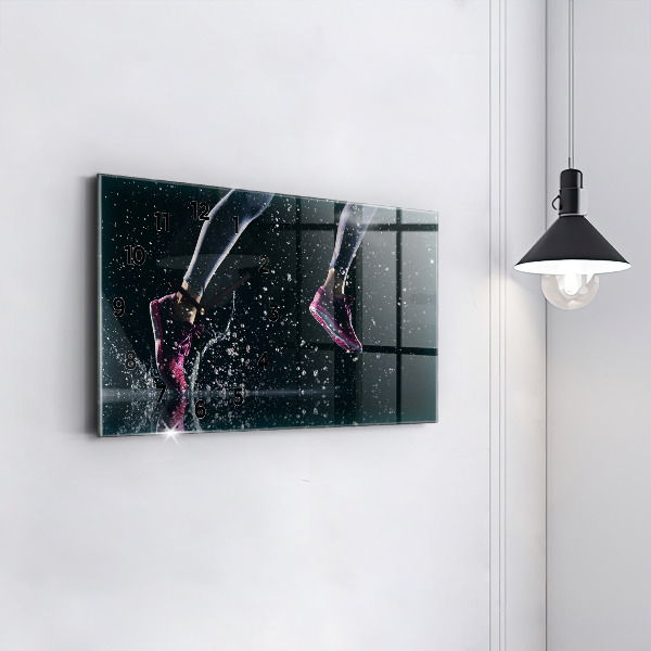 Horizontal wall clock Healthy lifestyle and running