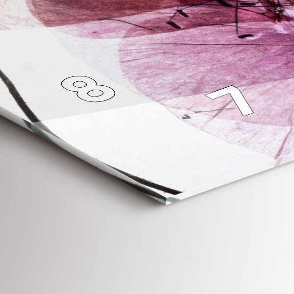 Horizontal wall clock Dry poppies Flowers