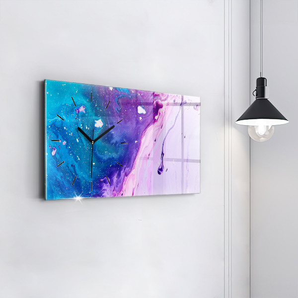 Horizontal wall clock Colorful background