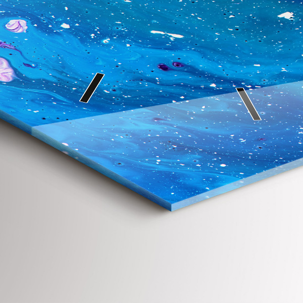 Horizontal wall clock Colorful background