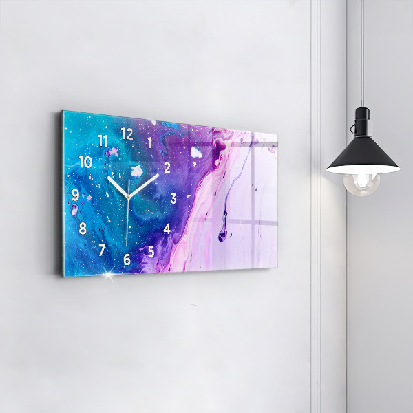Horizontal wall clock Colorful background