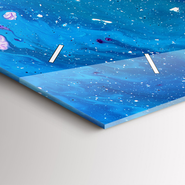 Horizontal wall clock Colorful background