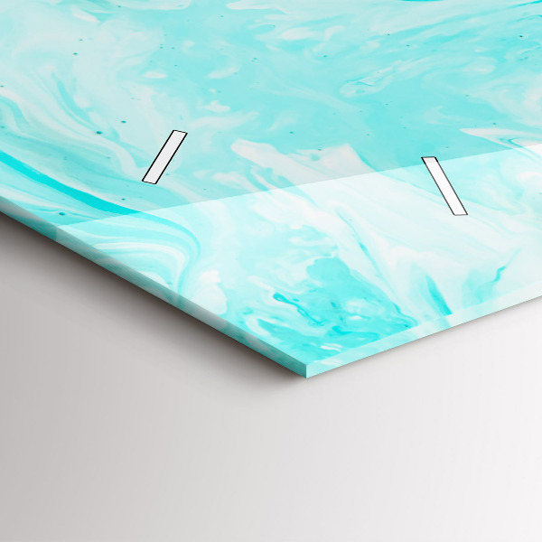 Horizontal wall clock Blue abstraction