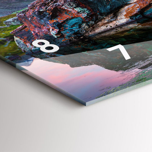 Horizontal wall clock Lake Stellisee Matterhorn