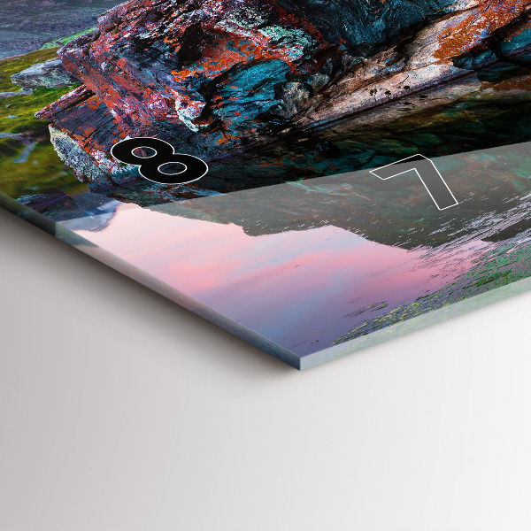 Horizontal wall clock Lake Stellisee Matterhorn