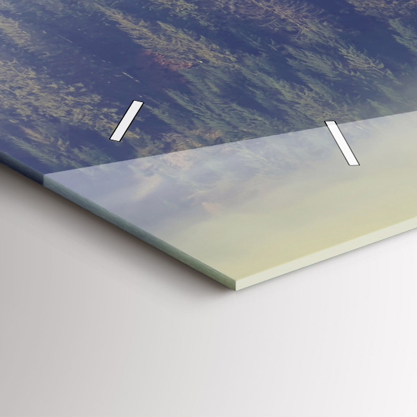 Horizontal wall clock Foggy Forest Eagle