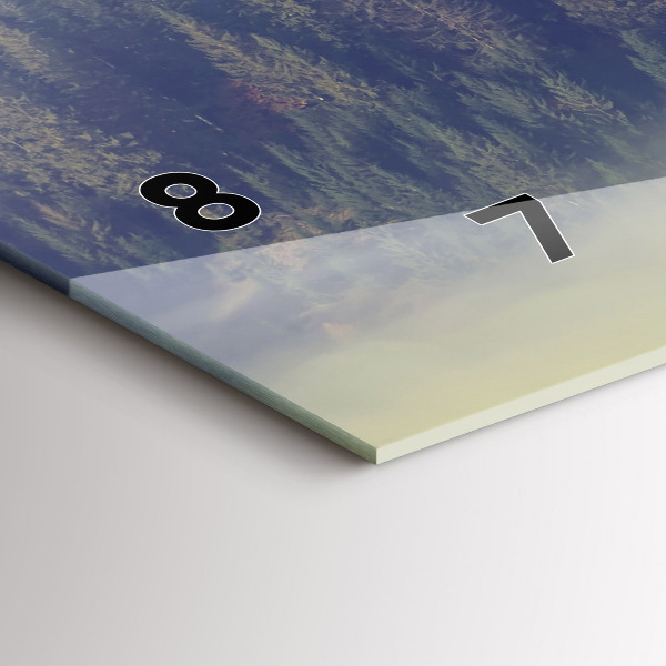 Horizontal wall clock Foggy Forest Eagle